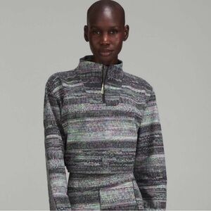 Lululemon lab Jacquard Cropped Half-Zip pullover Future Noise Jacquard size 2